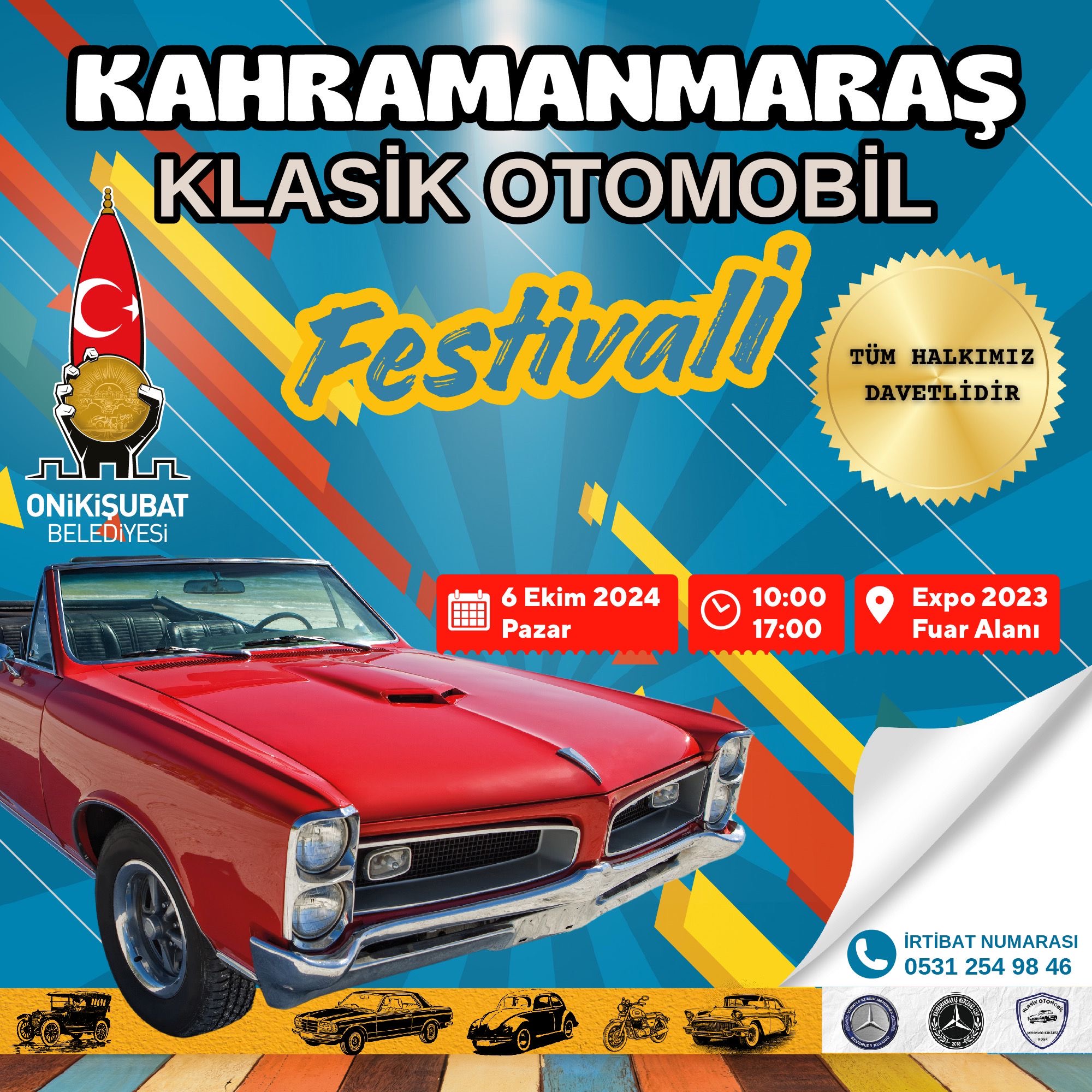 Kahramanmaraş Klasik Otomobil Festivali için geri sayım başladı!